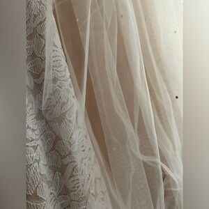 Elegant Cream Bridal Veil with Comb